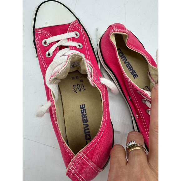 Converse All Star Low-Top Sneakers Unisex Pink Canvas Womens 7/Mens 5 Lace Up - Picture 5 of 13